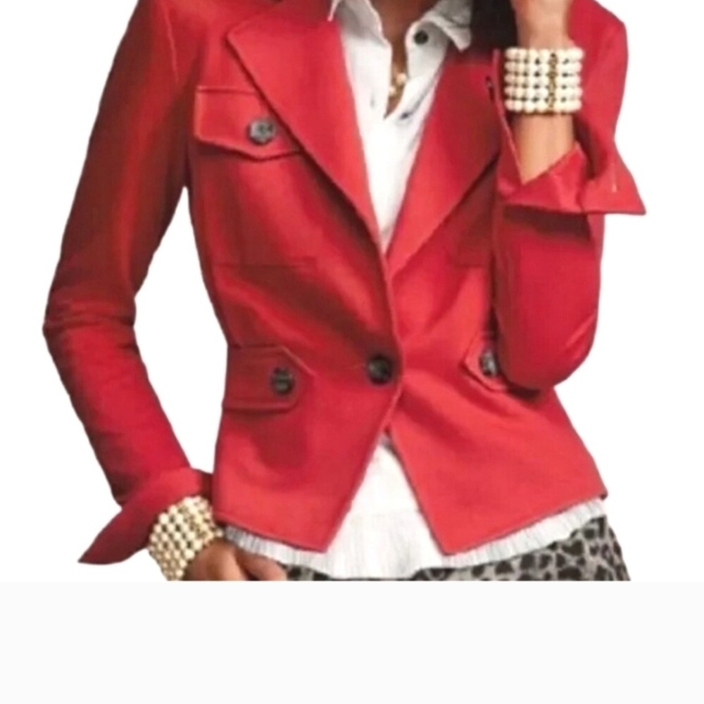 CAbi Scarlet Ponte Knit Blazer Size 2